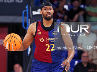 Jabari Parker plays during the match between FC Barcelona and Coviran Granada, corresponding to week 1 of the Liga Endesa, at the Palau Blau...