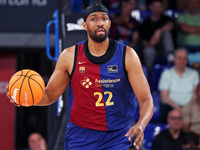 Jabari Parker plays during the match between FC Barcelona and Coviran Granada, corresponding to week 1 of the Liga Endesa, at the Palau Blau...