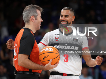 Gian Clavell plays during the match between FC Barcelona and Coviran Granada, corresponding to week 1 of the Liga Endesa, at the Palau Blaug...