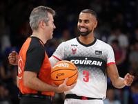 Gian Clavell plays during the match between FC Barcelona and Coviran Granada, corresponding to week 1 of the Liga Endesa, at the Palau Blaug...