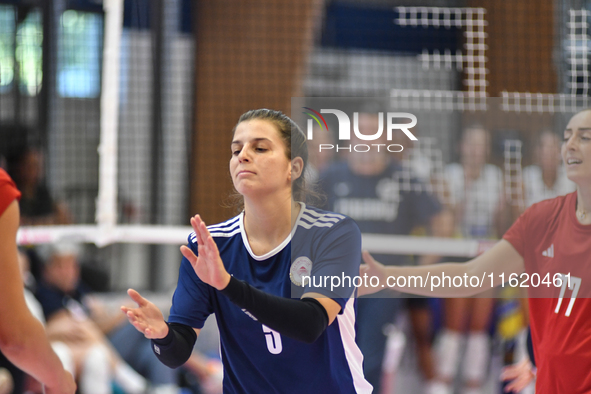 Ifigeneia Sampati of Olympiacos Athens during the International Trophy ''Una squadra per un sorriso,'' Final 3rd-4th place match between Was...