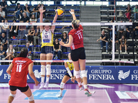 Bianca Farriol of Olympiacos Athens in action during the International Trophy ''Una squadra per un sorriso,'' Final 3rd-4th place match betw...