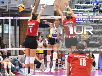 #17 Malwina Smarzek of Pinerolo is in action during the International Trophy ''Una squadra per un sorriso,'' Final 3rd-4th place match betwe...