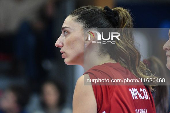 Melina Emmanoulidou of Olympiacos Athens during the International Trophy ''Una squadra per un sorriso,'' Final 3rd-4th place match between W...