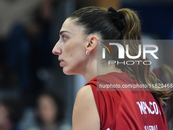 Melina Emmanoulidou of Olympiacos Athens during the International Trophy ''Una squadra per un sorriso,'' Final 3rd-4th place match between W...