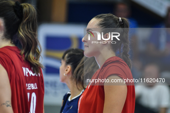 Yasmine Abderrahim of Olympiacos Athens during the International Trophy ''Una squadra per un sorriso,'' Final 3rd-4th place match between Wa...