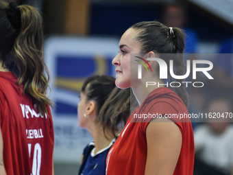 Yasmine Abderrahim of Olympiacos Athens during the International Trophy ''Una squadra per un sorriso,'' Final 3rd-4th place match between Wa...