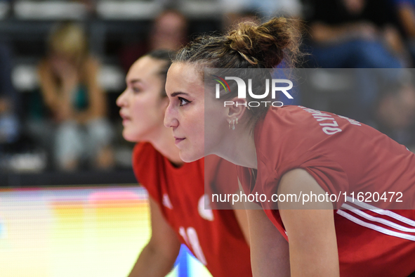 Ivana Vanjak of Olympiacos Athens during the International Trophy ''Una squadra per un sorriso,'' Final 3rd-4th place match between Wash4gre...