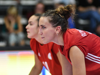 Ivana Vanjak of Olympiacos Athens during the International Trophy ''Una squadra per un sorriso,'' Final 3rd-4th place match between Wash4gre...