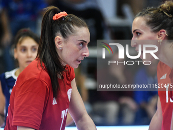 #77 Isabella Di Iulio of Olympiacos Athens during the International Trophy ''Una squadra per un sorriso,'' Final 3rd-4th place match between...