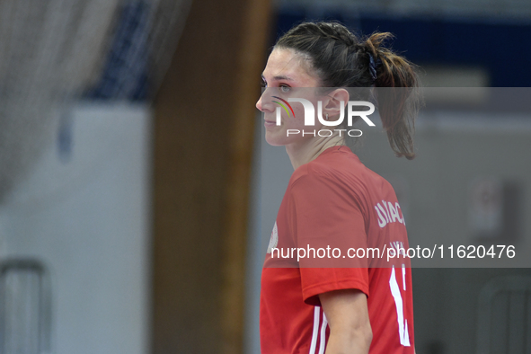 Milica Kubura of Olympiacos Athens during the International Trophy ''Una squadra per un sorriso,'' Final 3rd-4th place match between Wash4gr...