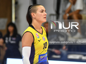 Ilenia Moro of Pinerolo during the International Trophy ''Una squadra per un sorriso,'' Final 3rd-4th place match between Wash4green Pinerol...