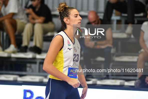 #23 Elena Perinelli of Pinerolo during the International Trophy ''Una squadra per un sorriso,'' Final 3rd-4th place match between Wash4green...