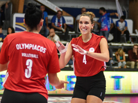 Ivana Vanjak of Olympiacos Athens during the International Trophy ''Una squadra per un sorriso,'' Final 3rd-4th place match between Wash4gre...