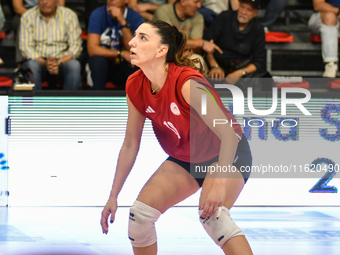 Melina Emmanoulidou of Olympiacos Athens during the International Trophy ''Una squadra per un sorriso,'' Final 3rd-4th place match between W...