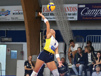 Sofia D'Odorico of Pinerolo is in action during the International Trophy ''Una squadra per un sorriso,'' Final 3rd-4th place match between W...