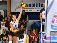 Elena Perinelli of Pinerolo is in action during the International Trophy ''Una squadra per un sorriso,'' Final 3rd-4th place match between W...