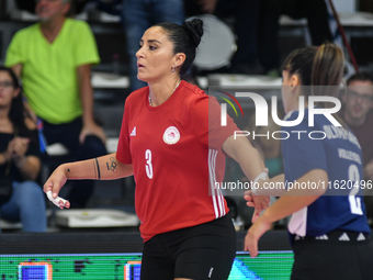 Yamila Nizetich of Olympiacos Athens during the International Trophy ''Una squadra per un sorriso,'' Final 3rd-4th place match between Wash4...