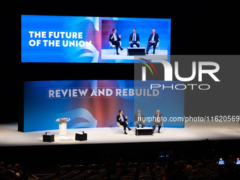 Alex Burghart MP talks to Russell Findlay MSP and Andrew RT Davies CBE MS in a panel discussion on The Future of The Union at the Conservati...