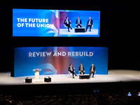 Alex Burghart MP talks to Russell Findlay MSP and Andrew RT Davies CBE MS in a panel discussion on The Future of The Union at the Conservati...