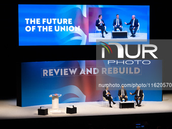 Alex Burghart MP talks to Russell Findlay MSP and Andrew RT Davies CBE MS in a panel discussion on The Future of The Union at the Conservati...