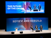 Alex Burghart MP talks to Russell Findlay MSP and Andrew RT Davies CBE MS in a panel discussion on The Future of The Union at the Conservati...