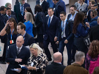 Robert Jenrick MP, the favorite to be the new Tory leader, walks through the ICC surrounded by his security detail at the Conservative Party...