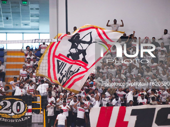 Zamalek fans attend the match against Veszprem in the Men's Handball Club World Championship in Cairo (