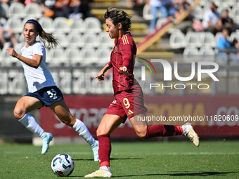 Valentina Giacinti of A.S. Roma Femminile is in action during the 4th day of the Serie A Femminile eBay Championship between A.S. Roma and N...