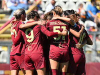 Manuela Giugliano of A.S. Roma Femminile celebrates after scoring the third goal during the fourth day of the Serie A Femminile eBay Champio...