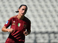 Evelyne Viens of A.S. Roma Femminile celebrates after scoring the goal of 2-0 during the 4th day of the Serie A Femminile eBay Championship...