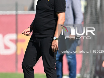 Alessandro Spugna coaches A.S. Roma Femminile during the 4th day of the Serie A Femminile eBay Championship between A.S. Roma and Napoli Fem...