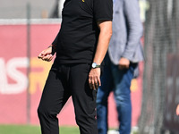 Alessandro Spugna coaches A.S. Roma Femminile during the 4th day of the Serie A Femminile eBay Championship between A.S. Roma and Napoli Fem...