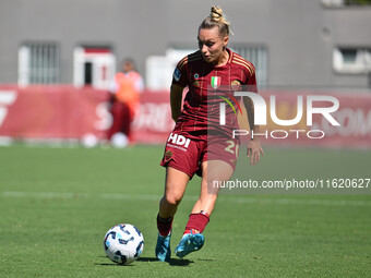 Giada Greggi of A.S. Roma Femminile is in action during the 4th day of the Serie A Femminile eBay Championship between A.S. Roma and Napoli...