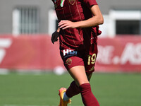 Verena Hanshaw of A.S. Roma Femminile is in action during the 4th day of the Serie A Femminile eBay Championship between A.S. Roma and Napol...