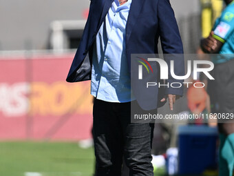 Salvatore Mango coaches Napoli Femminile during the 4th day of the Serie A Femminile eBay Championship between A.S. Roma and Napoli Femminil...