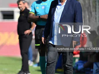 Salvatore Mango coaches Napoli Femminile during the 4th day of the Serie A Femminile eBay Championship between A.S. Roma and Napoli Femminil...