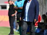 Salvatore Mango coaches Napoli Femminile during the 4th day of the Serie A Femminile eBay Championship between A.S. Roma and Napoli Femminil...