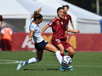 Virginia Di Giammarino of Napoli Femminile and Manuela Giugliano of A.S. Roma Femminile are in action during the 4th day of the Serie A Femm...