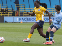 Michelle Agyemang #59 of Brighton & Hove Albion W.F.C. during the Barclays FA Women's Super League match between Manchester City and Brighto...