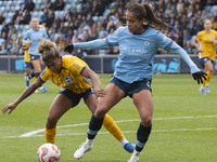 During the Barclays FA Women's Super League match between Manchester City and Brighton and Hove Albion at the Joie Stadium in Manchester, En...