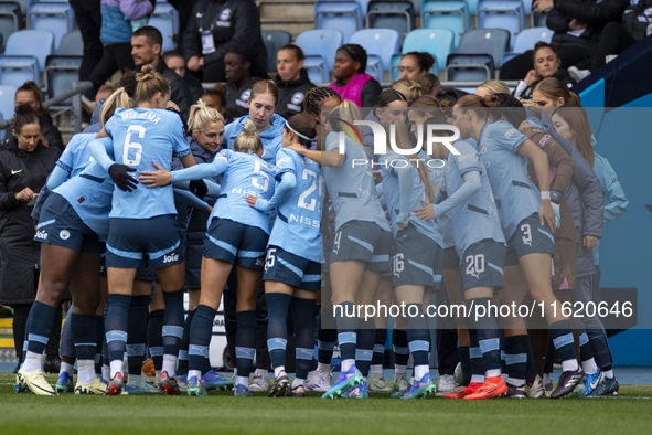 During the Barclays FA Women's Super League match between Manchester City and Brighton and Hove Albion at the Joie Stadium in Manchester, En...