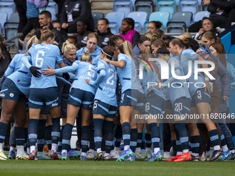 During the Barclays FA Women's Super League match between Manchester City and Brighton and Hove Albion at the Joie Stadium in Manchester, En...