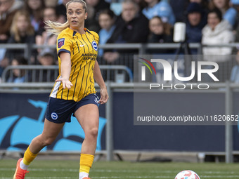 During the Barclays FA Women's Super League match between Manchester City and Brighton and Hove Albion at the Joie Stadium in Manchester, En...