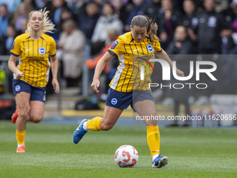 During the Barclays FA Women's Super League match between Manchester City and Brighton and Hove Albion at the Joie Stadium in Manchester, En...