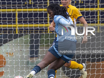 During the Barclays FA Women's Super League match between Manchester City and Brighton and Hove Albion at the Joie Stadium in Manchester, En...