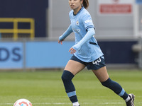 Yui Hasegawa #25 of Manchester City W.F.C. during the Barclays FA Women's Super League match between Manchester City and Brighton and Hove A...