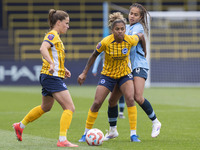 Jorelyn Carabali #16 of Brighton & Hove Albion W.F.C. during the Barclays FA Women's Super League match between Manchester City and Brighton...