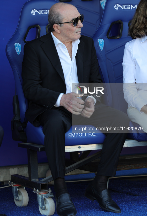 President Rocco Commisso attends the Serie A match between Empoli FC and ACF Fiorentina in Empoli, Italy, on September 29, 2024, at the stad...