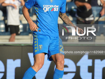 Mattia Viti of Empoli FC controls the ball during the Serie A match between Empoli FC and ACF Fiorentina in Empoli, Italy, on September 29,...